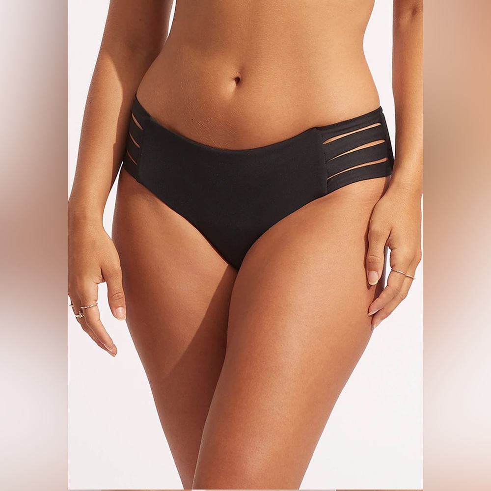 Seafolly Multi Strap Hipster Pant - Black